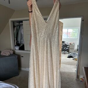 Champagne bridesmaids dress